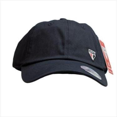 Imagem de Boné SuperCap São Paulo Bordado Preto Aba Curva Ajustável-Unissex