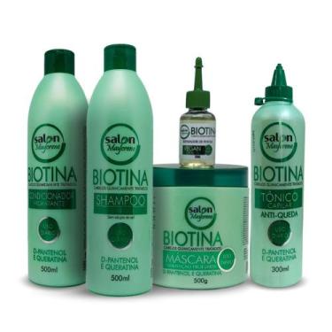 Imagem de Kit Biotina Salon Maycrene 5 Produtos C/ Queratina, D-pantenol