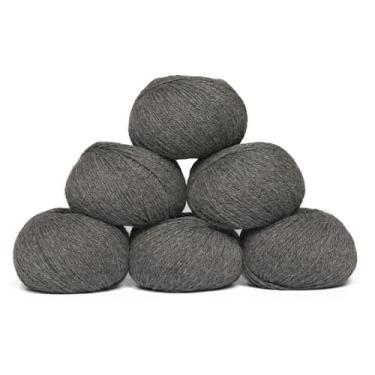 Imagem de Origins - Conjunto de 6 novelos de lã de alpaca 100% bebê (300 gramas) Peso DK feito no Peru Cores naturais (não tingidas), macio celestial, perfeito para tricô e crochê (neblina de montanhas, origens