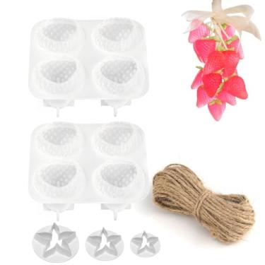 Imagem de Kit de fabricação de sabão de morango de silicone moldes de sabonetes de uva molde requintado para fazer sabão artesanal presente (sem sabonetes)
