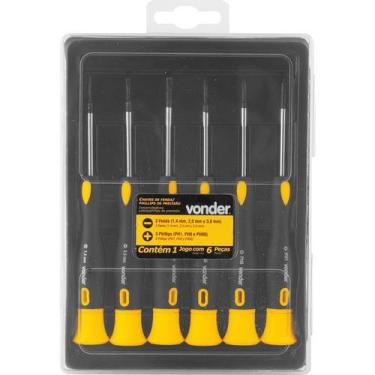 Imagem de Chave Fenda/Phillips Precisao 6 peças - Vonder