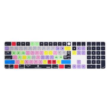 Imagem de XSKN Capa de teclado Premiere Pro Shortcuts para Apple 2024 iMac M4 Chip Magic Keyboard com Touch ID e teclado numérico A3119
