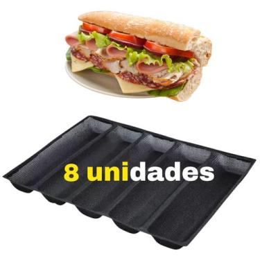 Imagem de Kit 8 Formas De Silicone Para Pães Forno Perfecta Subway - AZ135
