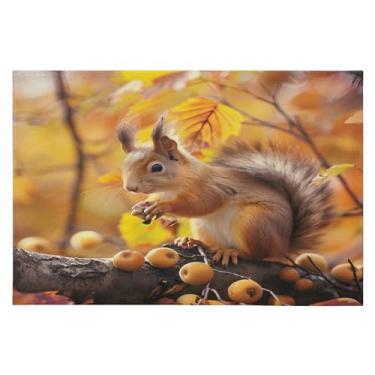 Imagem de CEBUGI Tapete de área 60 x 90 cm macio lavável tapete antiderrapante com suporte de borracha tapetes de área de esquilo para sala de estar, quarto, decoração de casa