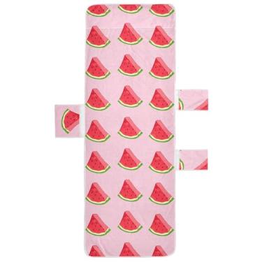 Imagem de Burbuja Fatias de melancia capa de toalha de cadeira de praia com bolsos, capa de cadeira macia e absorvente toalha de piscina de microfibra de secagem rápida para praia banho de sol jardim hotel, 76
