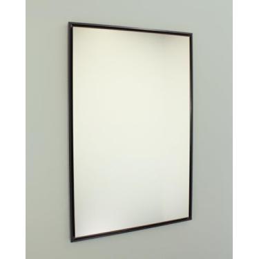 Imagem de Espelho de parede Parker Metro 61.0 cmx91.4 cm Over Sink Bathroom Mirror, vidro temperado "preto fosco", ótimo para corredor/entrada/quarto, pendurado horizontal/retrato/vertical/paisagem, preto