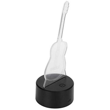 Imagem de Cryfokt Luz Noturna de Guitarra LED 3D 7 Cores Lâmpada Com Interruptor de Toque para Decoração de Casa de Quarto Infantil (material: PMMA + ABS, tamanho: aprox. 8,9 X 1,6 X 3,5 pol.)