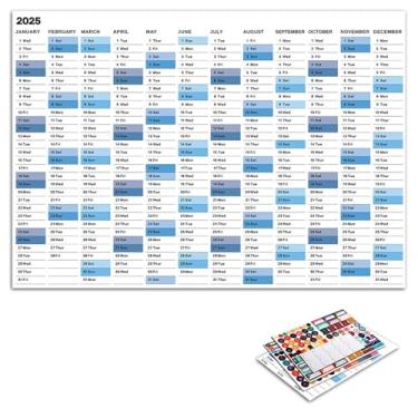Imagem de CWPJUNDGP Calendário 2025 Versão Inglesa Simples Calendário de Mesa Planejar Este Calendário de Parede Memorando