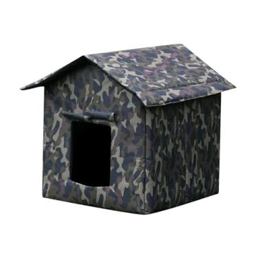 Imagem de Stgfyxgs Casinha para Gatos ao Ar Livre, Tenda para Gatos, Abrigo Quente para Animais de Estimação em Tecido Oxford e Esponja, Ideal para Jardim, Pátio, S