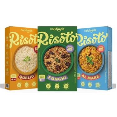 Imagem de Kit 03 Risoto Al Mare,Funghi,Queijo com 20 gramas de Proteína no pacote de 120g-HolyFoods