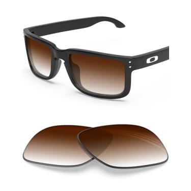 Imagem de BLAZERBUCK Lentes de reposição polarizadas anti-sal para óculos de sol Oakley Holbrook XXL OO9487 61 mm, Marrom dégradé, 0