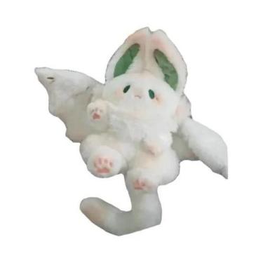 Imagem de Brinquedo De Pelúcia Coelho Morcego Branco Kawaii, Animal De Pelúcia M