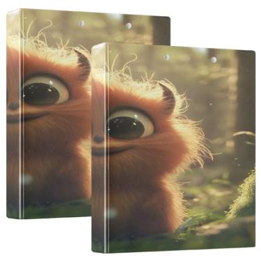 Imagem de Fichário fofo com 3 anéis rosa, 1 pacote, PVC, comporta 200 folhas, fichário grande com 3 anéis