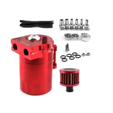 Imagem de RselectMet Kit de tanque de polimento universal de 300 ml com filtro de respiro Kit de reservatório de tanque separador de óleo de ar do motor de alumínio com linha de combustível de 9,5 mm / 6