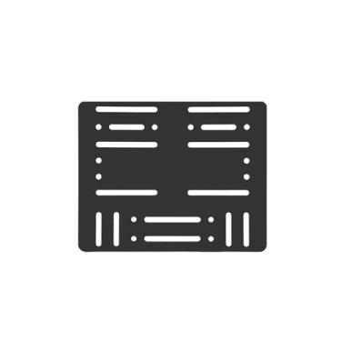 Imagem de Suporte de caixa lateral para motocicleta, placa tática, suporte de caixa lateral, placa de expansão fixa sem desmontagem (preto)