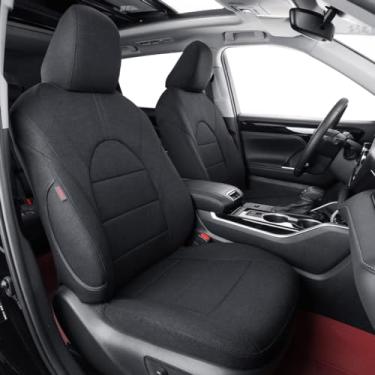 Imagem de coverdream Conjunto completo de capas de assento de carro personalizadas para Toyota 4Runner 2025 (apenas 2 fileiras, 5 assentos) SR5, TRD Sport, TRD Off-Road, Limited, protetor de assento de