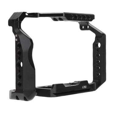 Imagem de Akozon Gaiola Completa para Câmera, Adequada para A7r3 A7m3 A9, Estrutura Protetora de Liga de Alumínio, Equipamento de Vídeo para Vlog