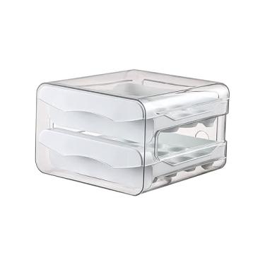 Imagem de Cozinha - Camada Caixa de Armazenamento Ovos 32-Grade Geral Gaveta-Tipo Geladeira Transparente Manutenção Pode Ser Superposta Bandeja Prateleira