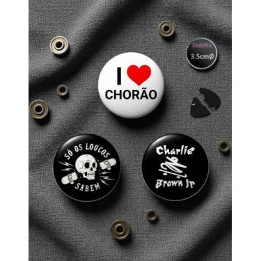 Imagem de Botton GEDUMIX Charlie Brown Jr 1.0 - 3 Peças, 3.5cmØ Ímã