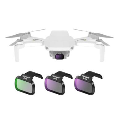 Imagem de NEEWER Conjunto de filtros ND compatível com DJI Mini 4K/2 SE/SE/2/Mavic Mini (pacote com 3), filtros de densidade neutra de vidro óptico HD multirevestido CPL/ND8/ND16, acessórios para lentes de