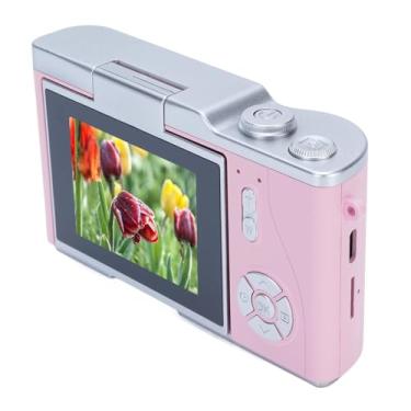 Imagem de Câmera Digital 1080p, Câmera Digital de 48MP para Iniciantes, Com Tela Flip de 2,4in HD, 8x Zoom Time Stamp Anti Shake, Incorporado Em Luz de Enchimento LED, Câmera Pequena (PINK)