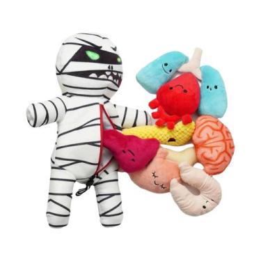 Imagem de Brinquedo De Cão Zumbi Múmia De Halloween, Pelúcia Squeaky Para Mastig