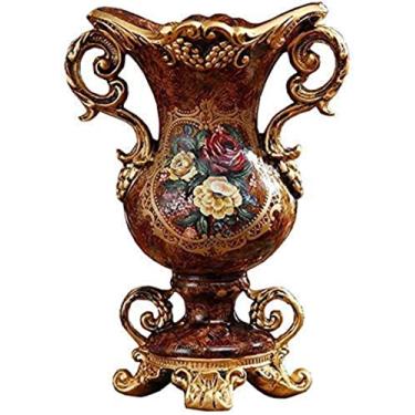 Imagem de Vaso de mesa de quarto, escritório, hotel, decoração de casa, estilo saudável, retrô, resina, flor, flor