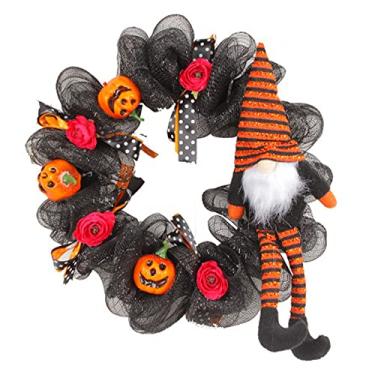 Imagem de Enfeite de Portão da Frente com Guirlanda Halloween 20 Luzes LED Artificial Design Exquisito Premium para Festa Indoor