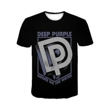 Imagem de Camiseta Hip Hop Impressa Em 3D Roxa Profunda Estilo Harajuku Casual P