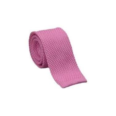 Imagem de Gravata Masculina Slim De Malha Lisa Em Cores Sólidas, Preta E Vermelh