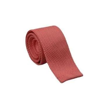 Imagem de Gravata Masculina Slim De Malha Lisa Em Cores Sólidas, Preta E Vermelh