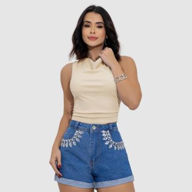 Imagem de Blusa Feminina Social Elegante Alça Larga Degagê Pregueada - SWISS BOU