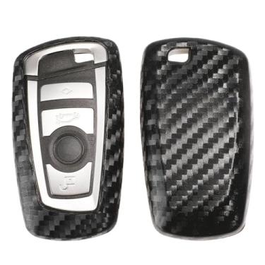 Imagem de Capa de chave de carro de silicone de carbono compatível com BMW 520 525 f30 f10 F18 118i 320i 1 3 5 7 Series X3 X4 M3 M4 M5 Chave Fob Protetor