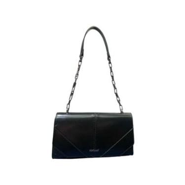 Imagem de Bolsa Feminina Colcci Tampa Brand De Ombro Corrente Pequena Preto-Feminino