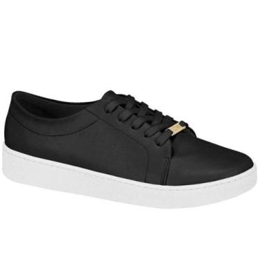 Imagem de Tênis Vizzano Casual - Feminino, Preto, Branco, 36