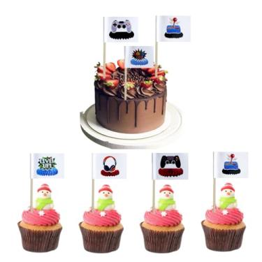 Imagem de 100 Pcs Mini Video Game Honeycomb Table Centerpiece Game On Controllers Toothpick Flags Party Theme Assembled Game On Controllers Toothpick Stick Flags Cupcake Toppers Cocktail Food Flags Decorations
