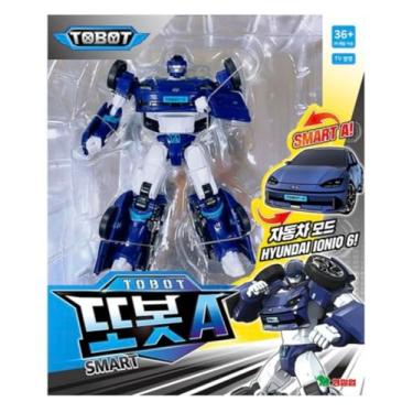 Imagem de caincosmetic Tobot Smart Series Transforming Robot Figure – Blue Sedan Car Mode, 2-Mode Convert, Poseable, with Display Stand & Instructions (Smart A)