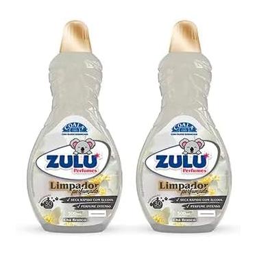 Imagem de Kit 2 unidades de Limpadores Zulu Perfumes Coala Chá Branco 500ml (cada)