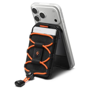 Imagem de Spigen Para carteira MagSafe, comporta 3 cartões, Tiefit (MagFit) compatível com iPhone 17/16/15/14/13/12, série Pixel 10, capas MagSafe, Pixelsnap e mais suporte magnético para cartão elástico