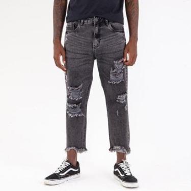 Imagem de Calça Relaxed Cropped Jeans Rock e Soda Masculina Estilo Moda-Masculino