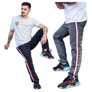 Imagem de 2 Calça Masc Tactel Agasalho Inverno Esportiva 073 - J94 Confecções, 1