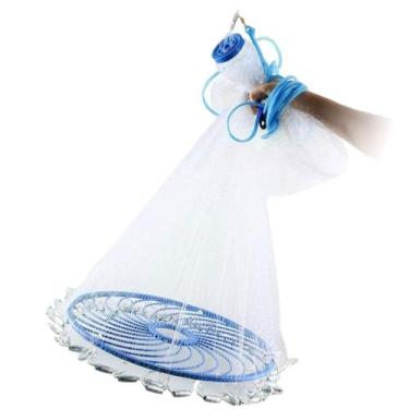 Imagem de Tarrafa Chinesa Rede Pesca Pescaria Multifilamento Pega Lambari Camara