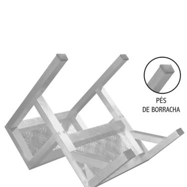 Imagem de Escada Banqueta De Alumínio Super Resistente - 02 Degraus