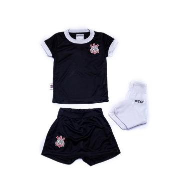 Imagem de Conjunto Corinthians Artilheiro - Camisa + Shorts + Meião - Infantil-Masculino