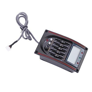 Imagem de POCREATION EQ de Pré-amplificador de Guitarra Acústica LCD de 5 Bandas, Sintonizador de Equalizador Piezo Captador Com Controle de Volume Em Formato de Loudness, para Desempenho de Som de