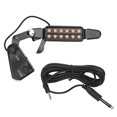Imagem de RiToEasysports Captadores de Guitarra, Captador de 12 Buracos de Som Com Controle de Tom de Volume para Guitarra Elétrica Acústica, Ukulele, Violino e Baixo