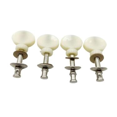 Imagem de harayaa Conjunto de 4 Tarraxas de Afinação para Ukulele - Peças de Reposição Fáceis de Instalar, Resistentes e com Afinação Precisa - Tarraxas para Banjo e, Prata E Branco