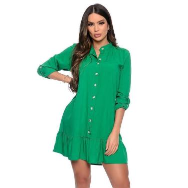 Imagem de Vestido Chemise Botões Manga Longa B’Bonnie Rebeca Bandeira-Feminino
