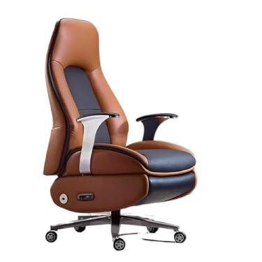 Imagem de KEG801302 Cadeira de escritório de couro premium com massagem e reclinável cadeira giratória executiva para casa confortável cadeira de jogos
