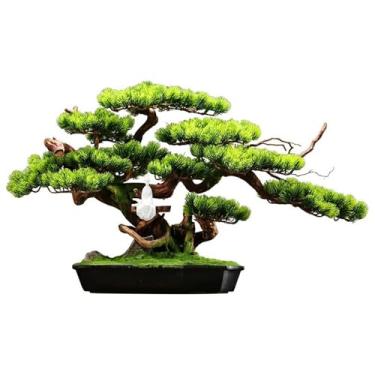 Imagem de Bonsai artificial para casa, plantas em vasos, plantas verdes falsas, decoração de sala de estar, simulação de hotel, árvore de bonsai, ornamentos de bonsai artificial
